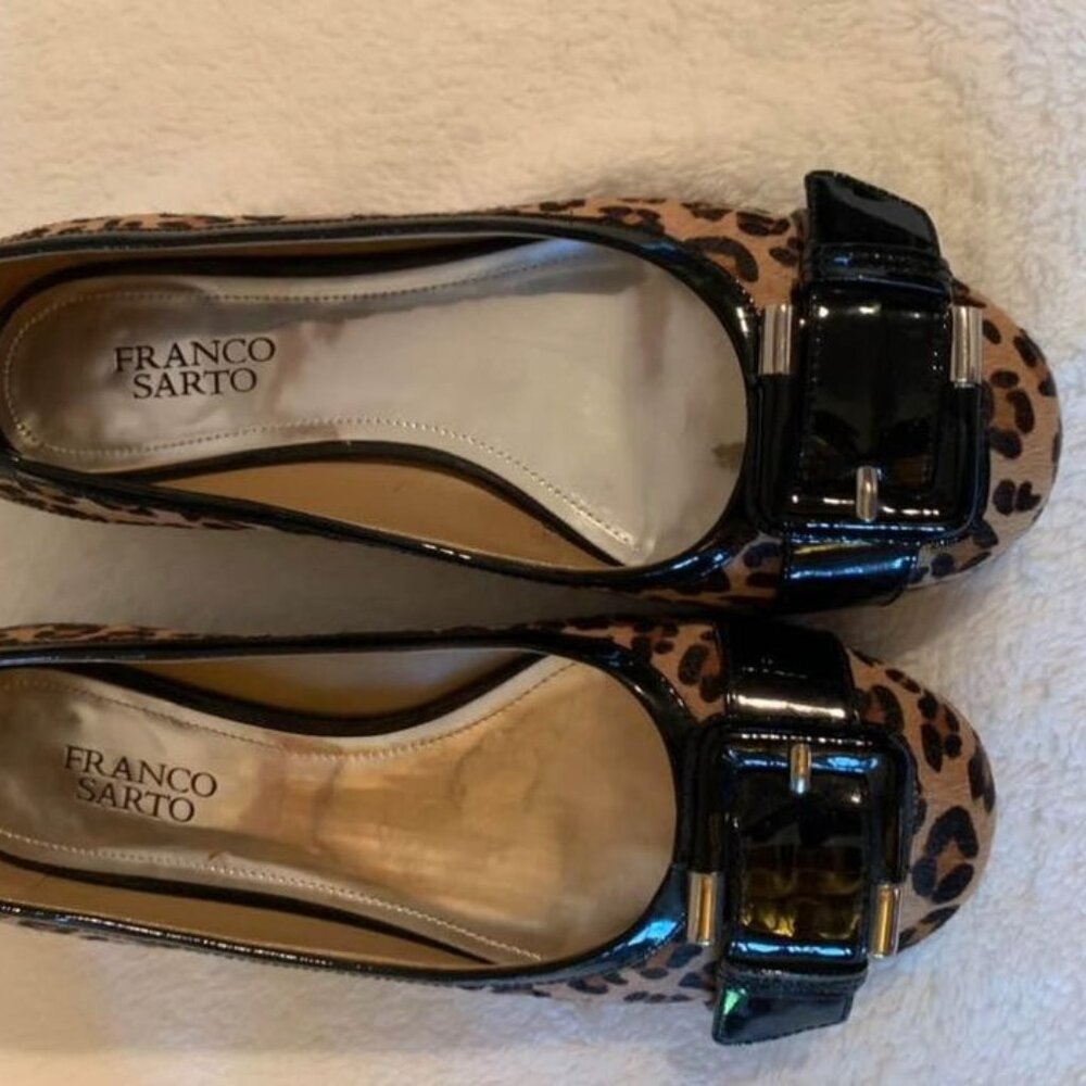 Franco Sarto Animal Print Flat Shoes 8 1/2 LIKE NEW!!